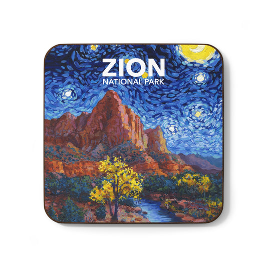 Zion National Park Coaster - The Starry Night