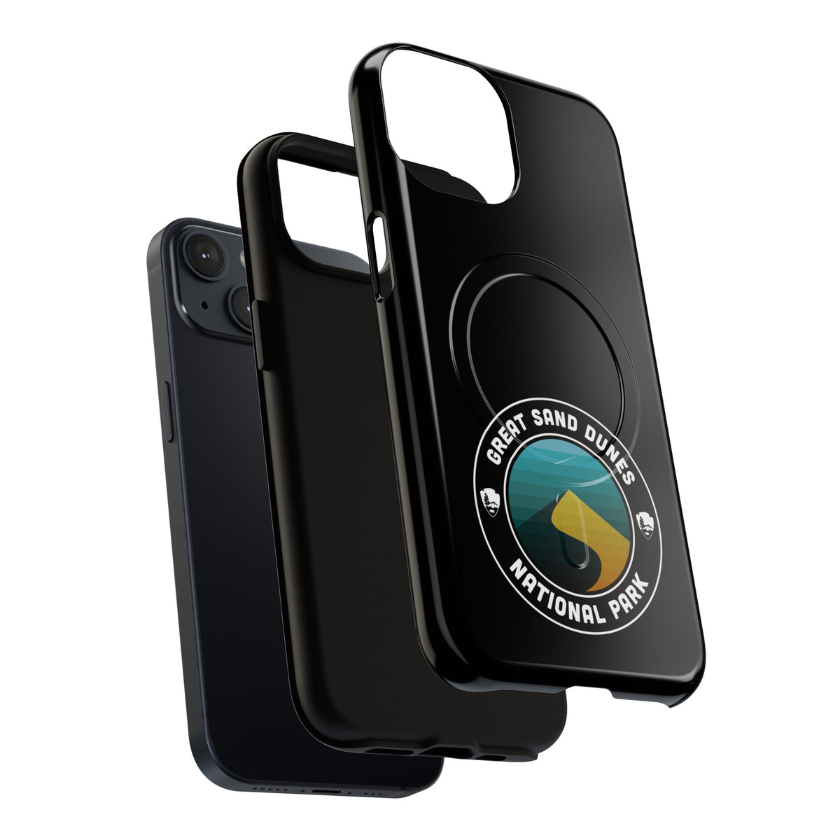 Great Sand Dunes National Park iPhone Case with MagSafe - Round Emblem Design