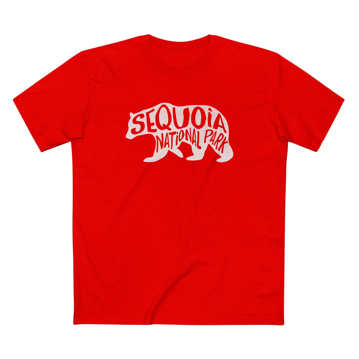 Sequoia National Park T-Shirt - Black Bear in Red