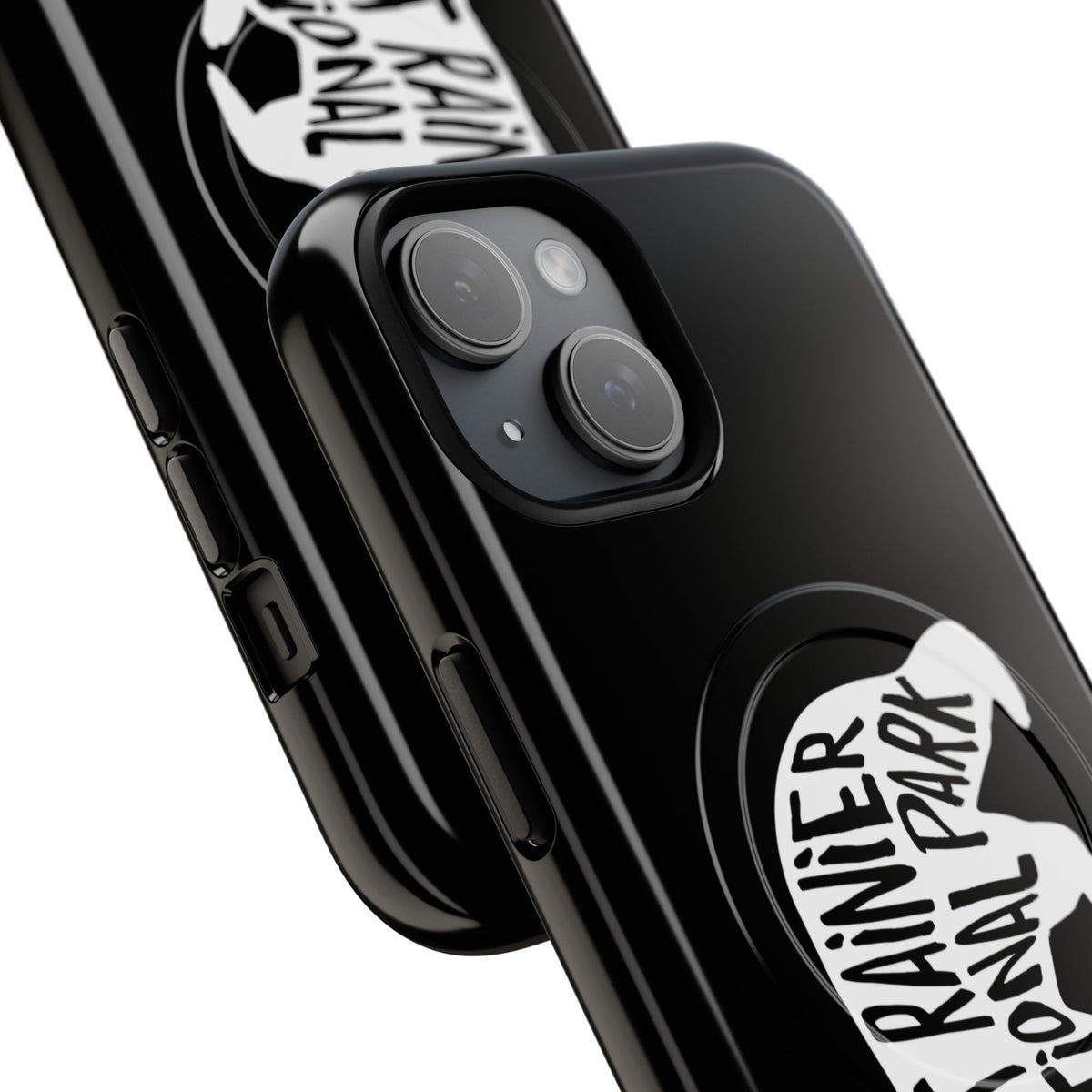 Mount Rainier National Park iPhone Case with MagSafe - Black Bear Design