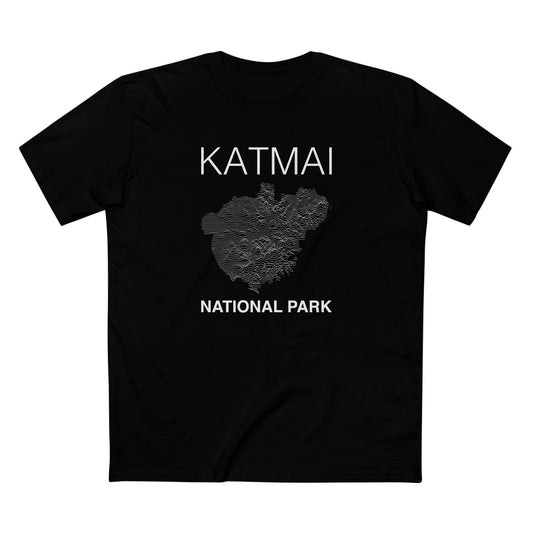 Katmai National Park T-Shirt Lines in Black