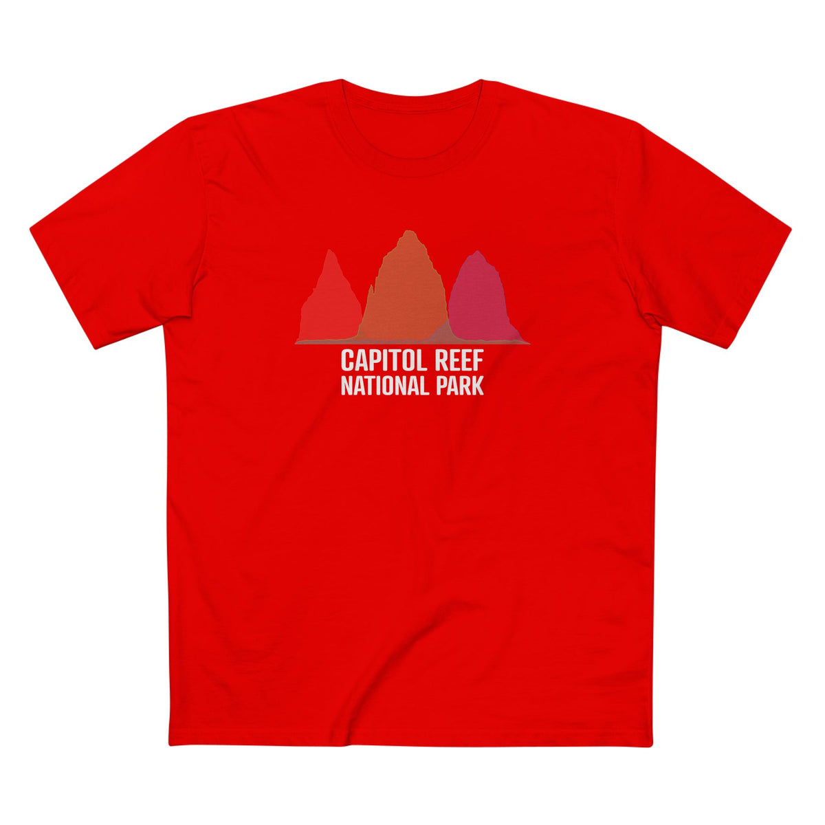 Capitol Reef National Park T-Shirt - Histogram Design in Red