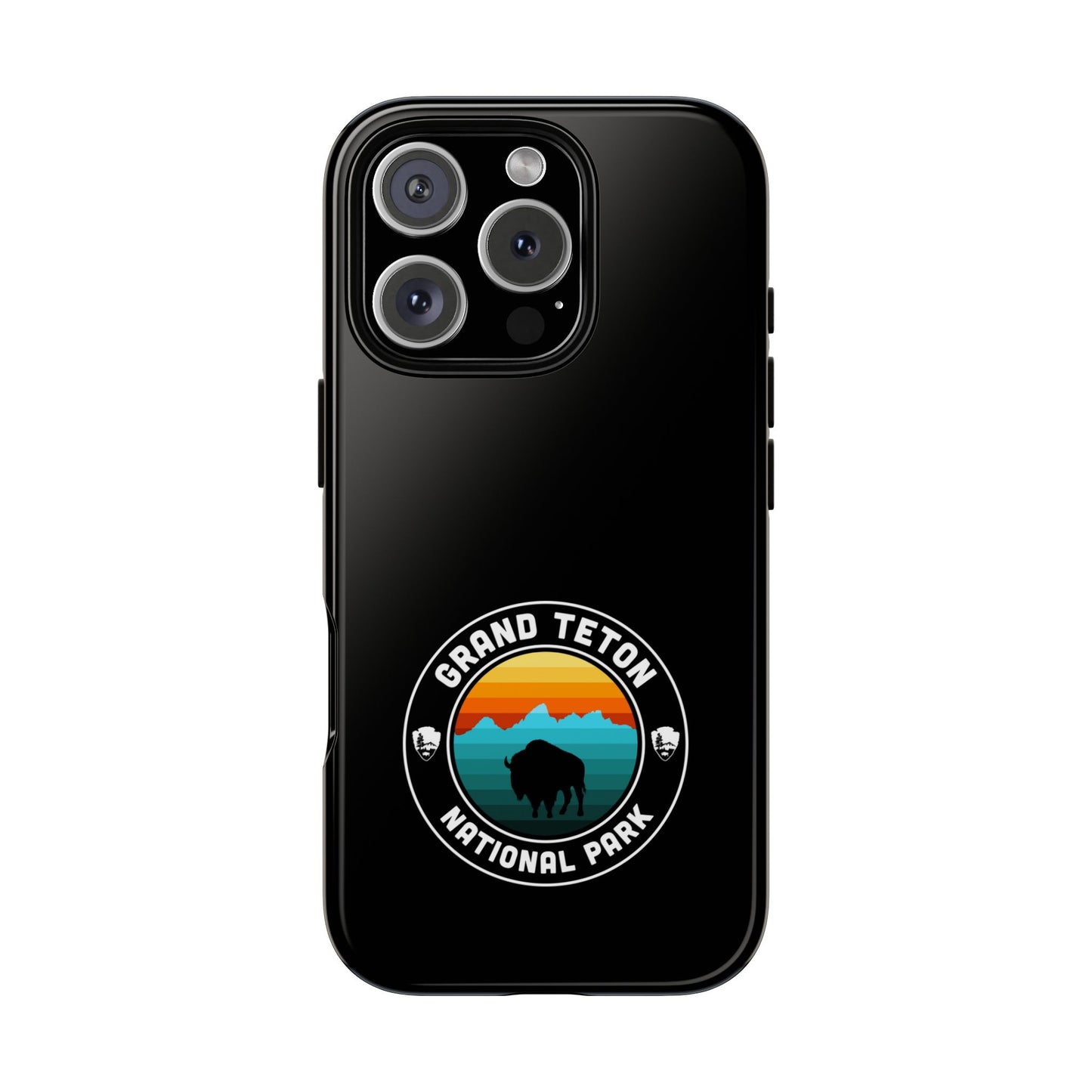 Grand Teton National Park Phone Case - Round Emblem Design
