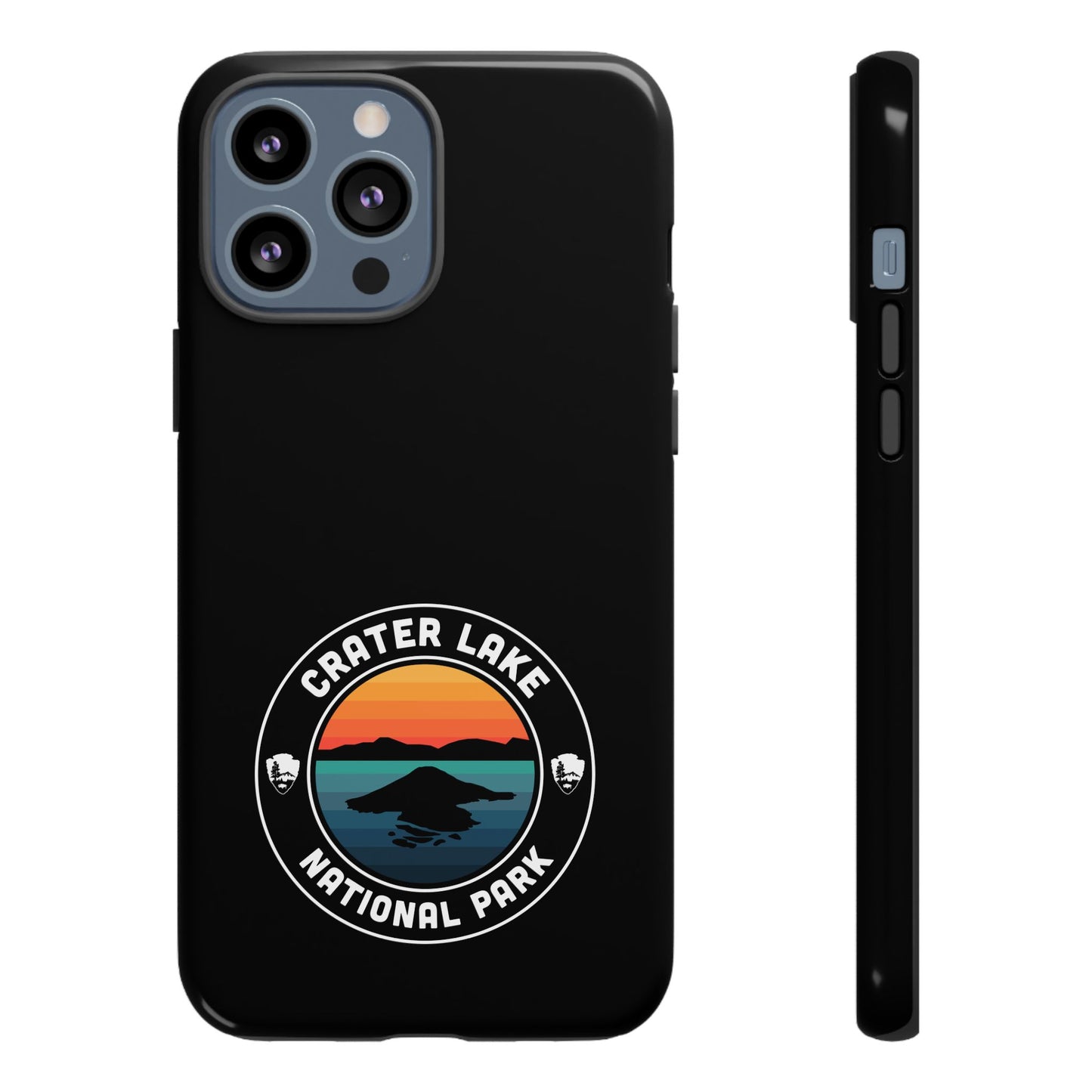 Crater Lake National Park Phone Case - Round Emblem Design