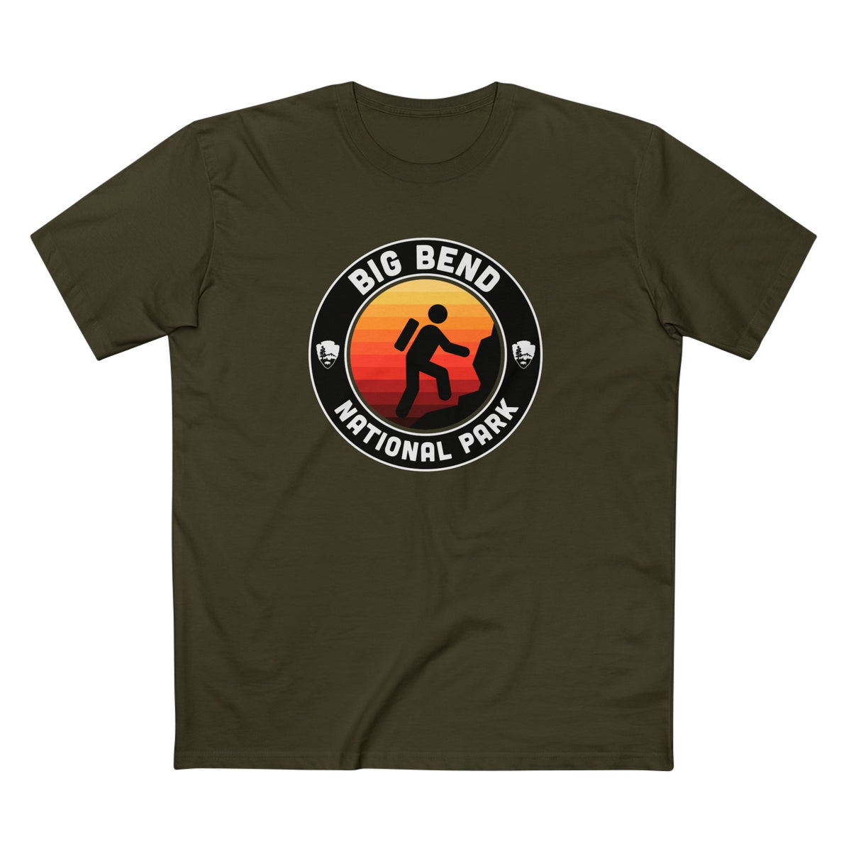 Big Bend National Park - Round Badge Design in Army