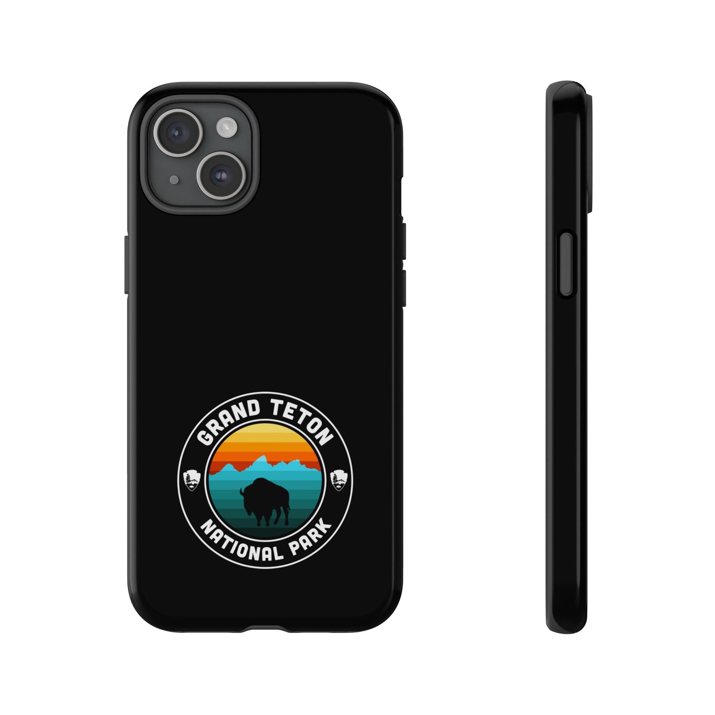 Grand Teton National Park Phone Case - Round Emblem Design