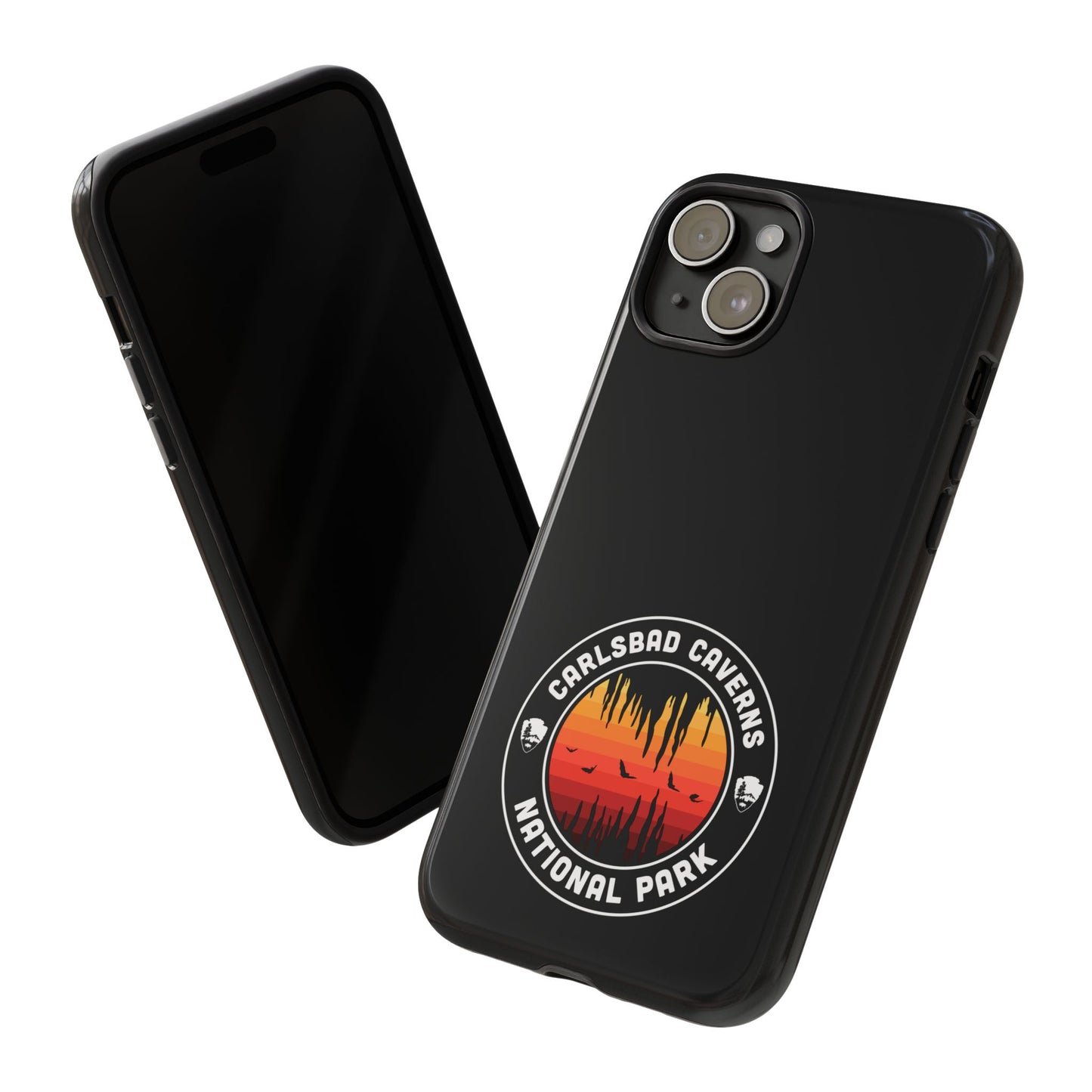 Carlsbad Caverns National Park Phone Case - Orange Round Emblem Design