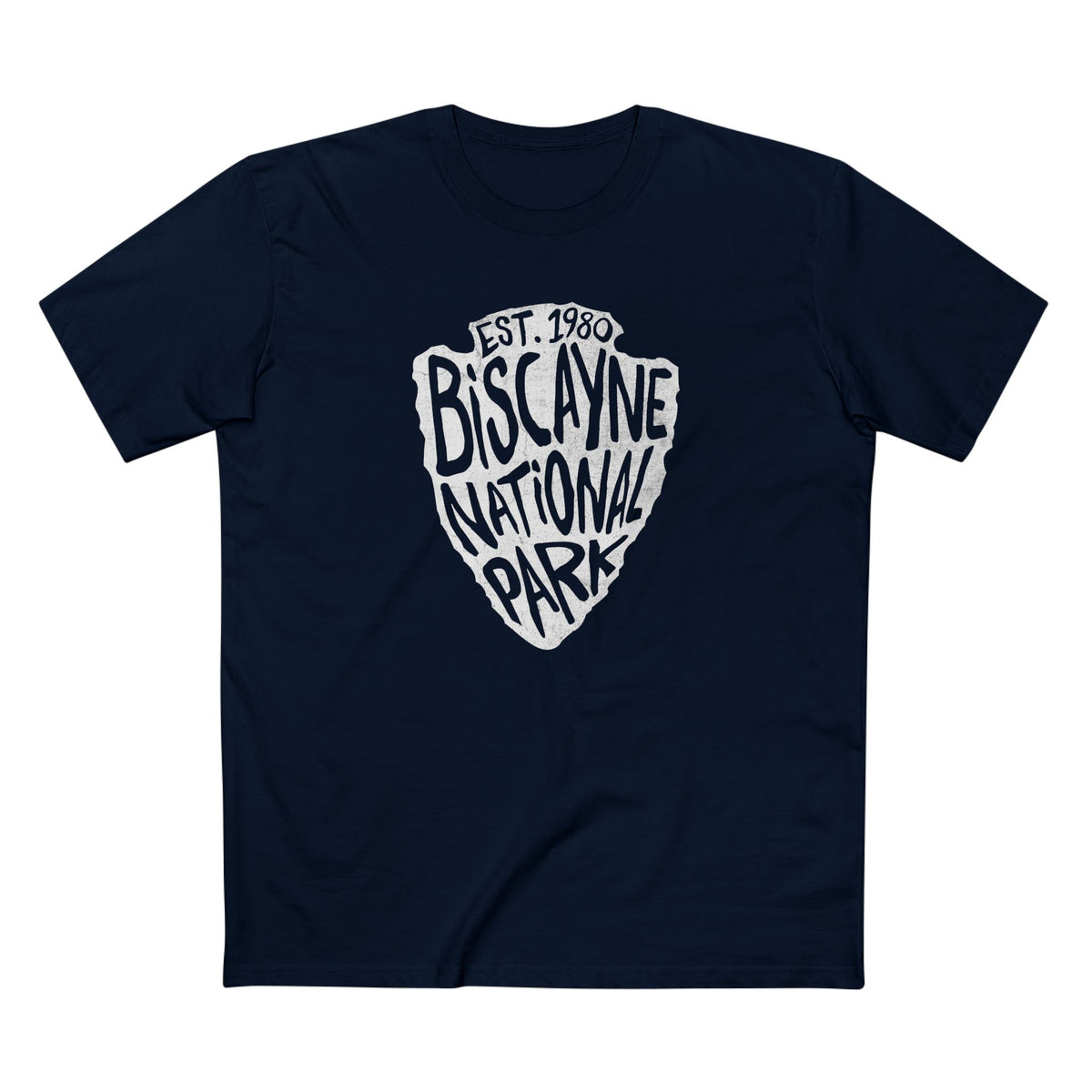 Biscayne National Park T-Shirt - Arrowhead Design in Navy