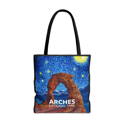 Arches National Park Tote Bag - The Starry Night Large
