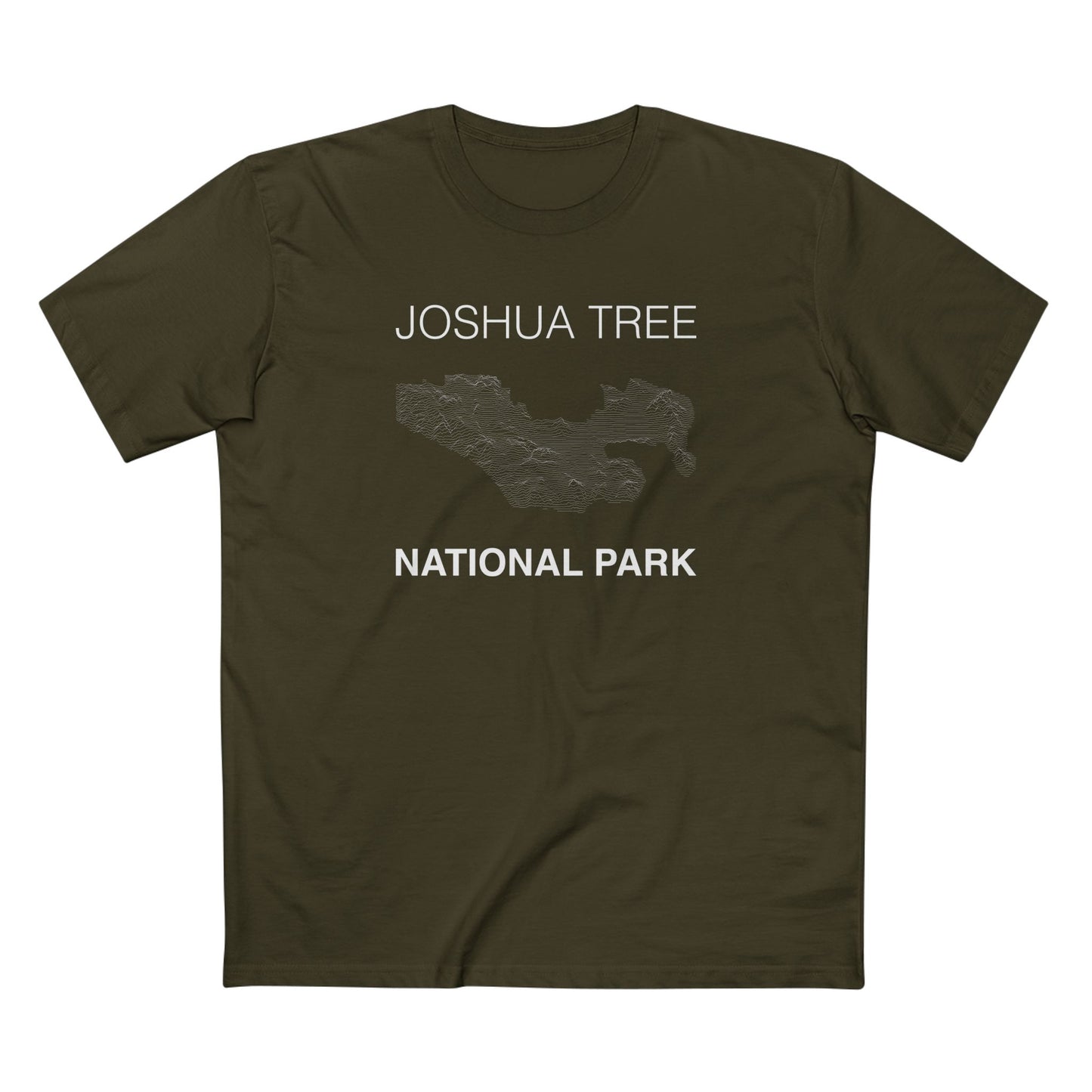 Joshua Tree National Park T-Shirt Lines in Army