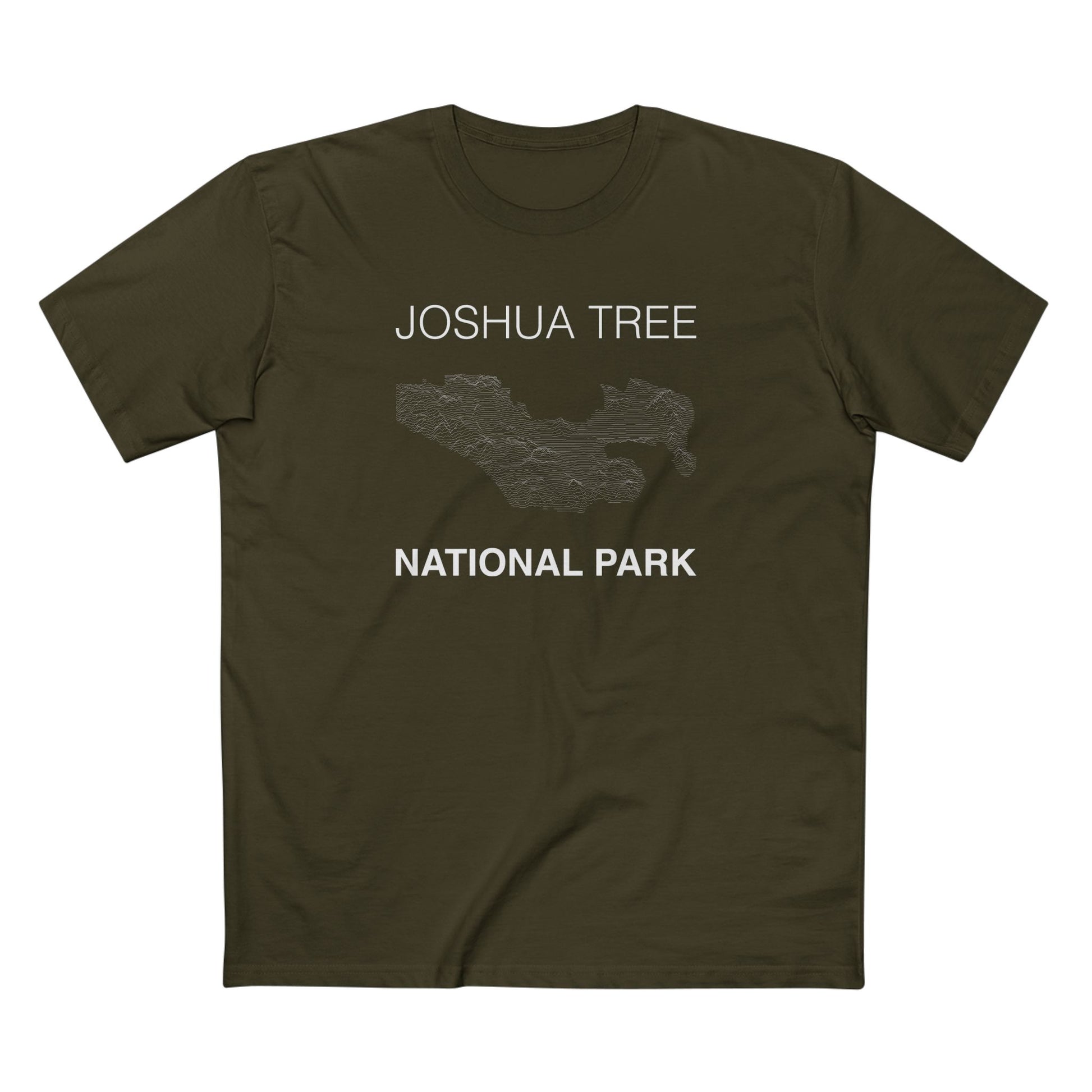 Joshua Tree National Park T-Shirt Lines in Army