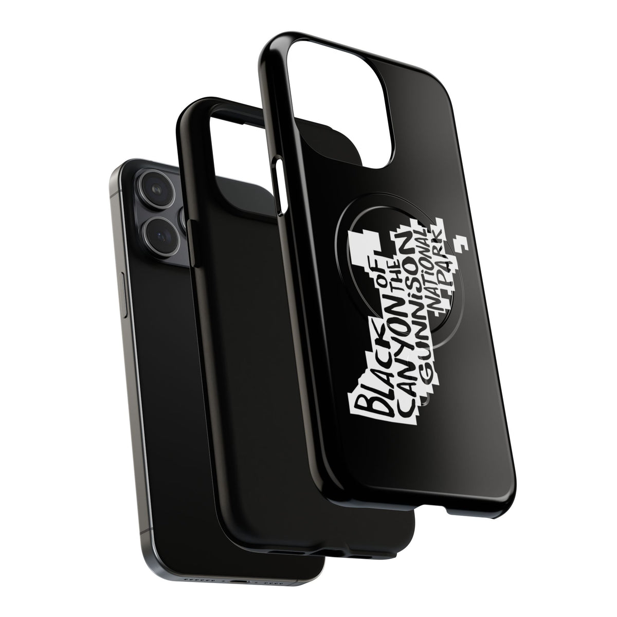 Black Canyon of the Gunnison National Park iPhone Case with MagSafe - Map Design