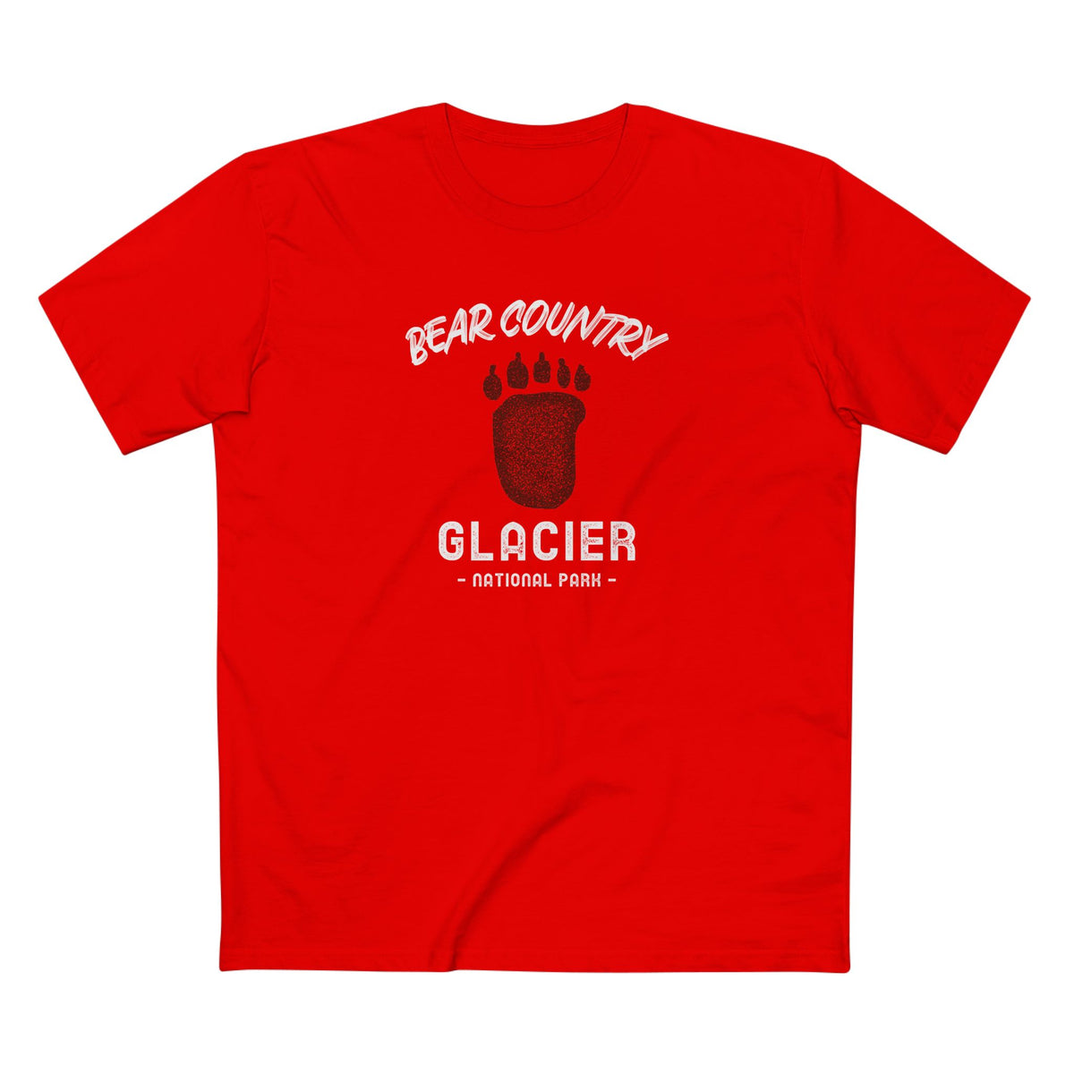 Glacier National Park T-Shirt - Bear Country in Red