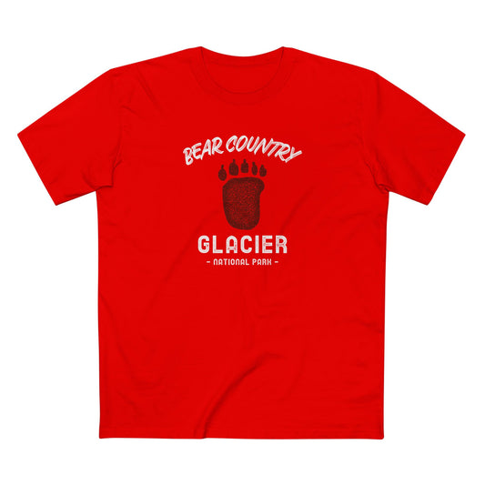 Glacier National Park T-Shirt - Bear Country in Red