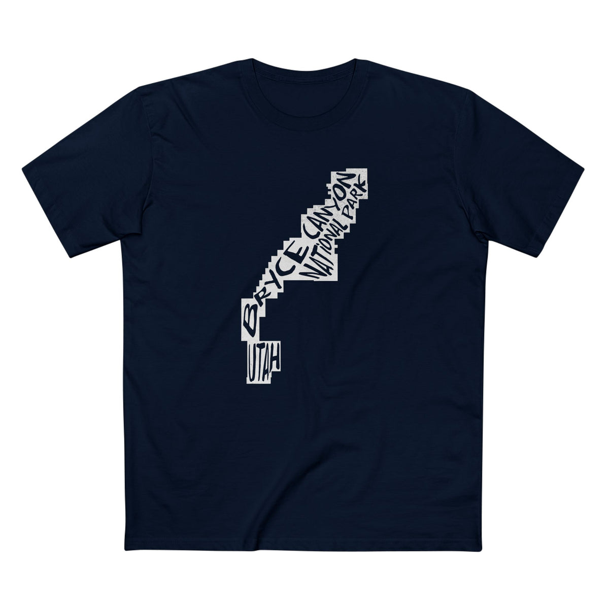 Bryce Canyon National Park T-Shirt - Map in Navy