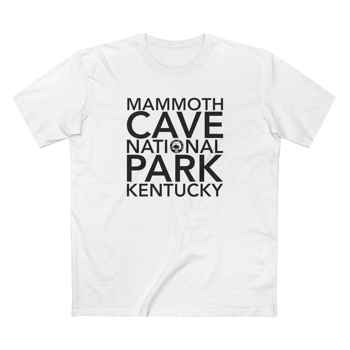 Mammoth Cave National Park T-Shirt Block Text in White