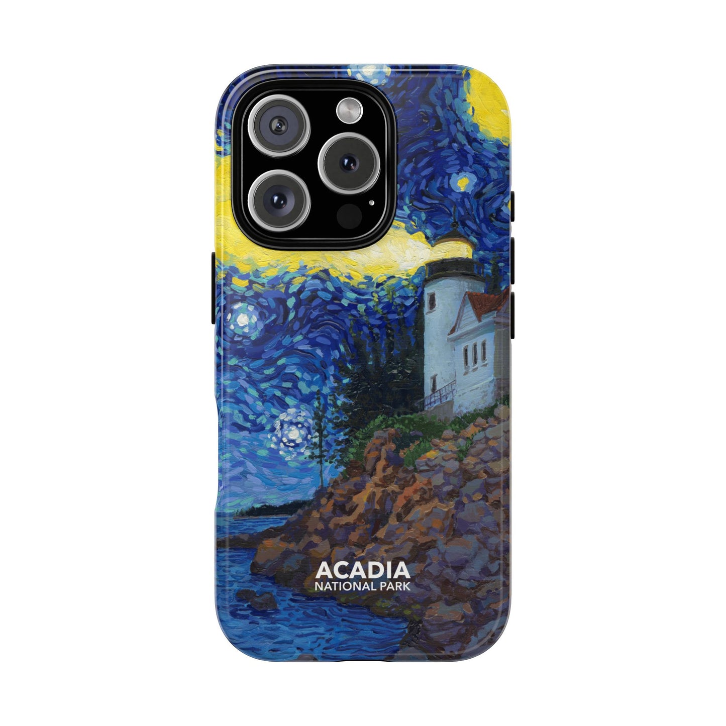 Acadia National Park Phone Case - Starry Night Lighthouse