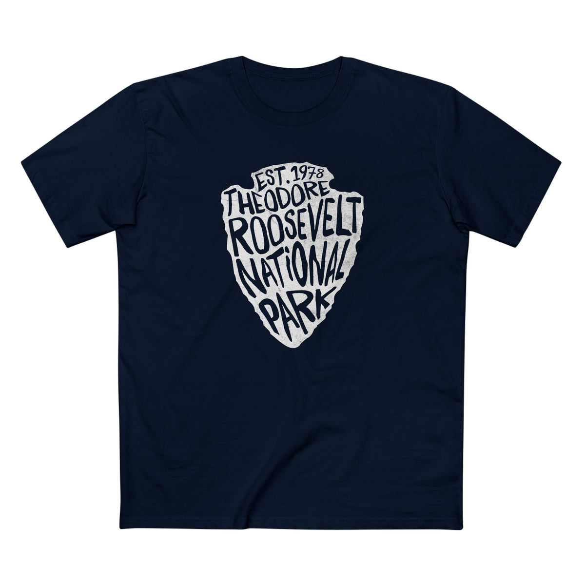Theodore Roosevelt National Park T-Shirt - Arrow Head Design in Navy