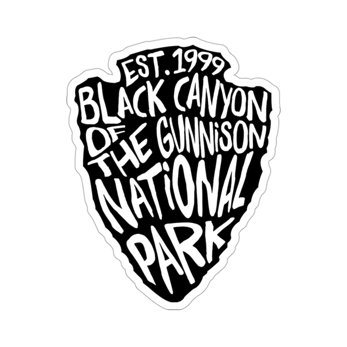 Black Canyon of the Gunnison National Park Sticker - Arrow Head Design