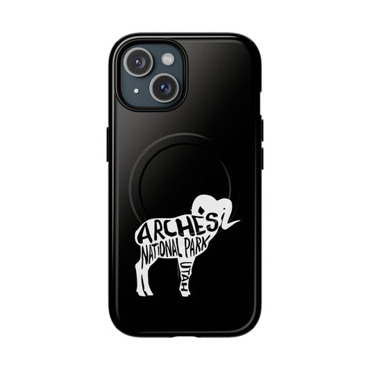 Arches National Park iPhone Case with MagSafe - Bighorn Sheep Design