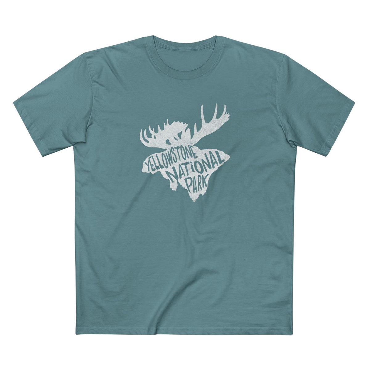 Yellowstone National Park T-Shirt - Moose in Slate Blue
