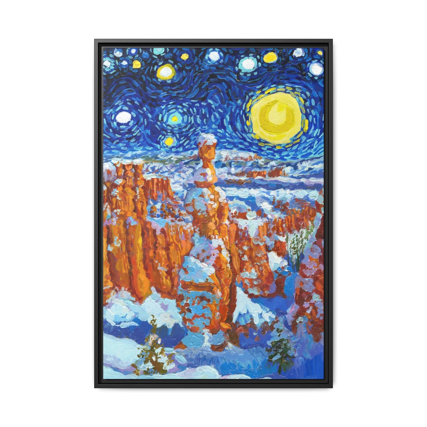 Bryce Canyon National Park Framed Canvas - The Starry Night