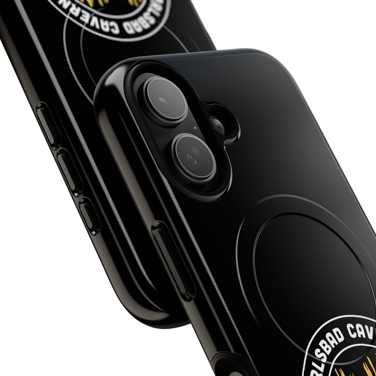 Carlsbad Caverns National Park iPhone Case with MagSafe - Orange Round Emblem Design