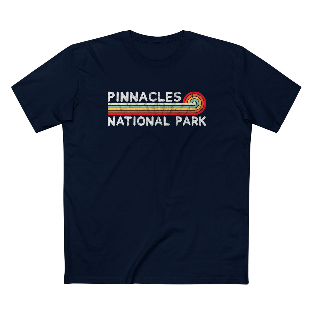 Pinnacles National Park T-Shirt - Vintage Stretched Sunrise in Navy