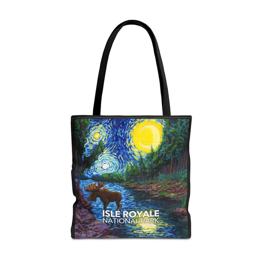 Isle Royale National Park Tote Bag - The Starry Night Large