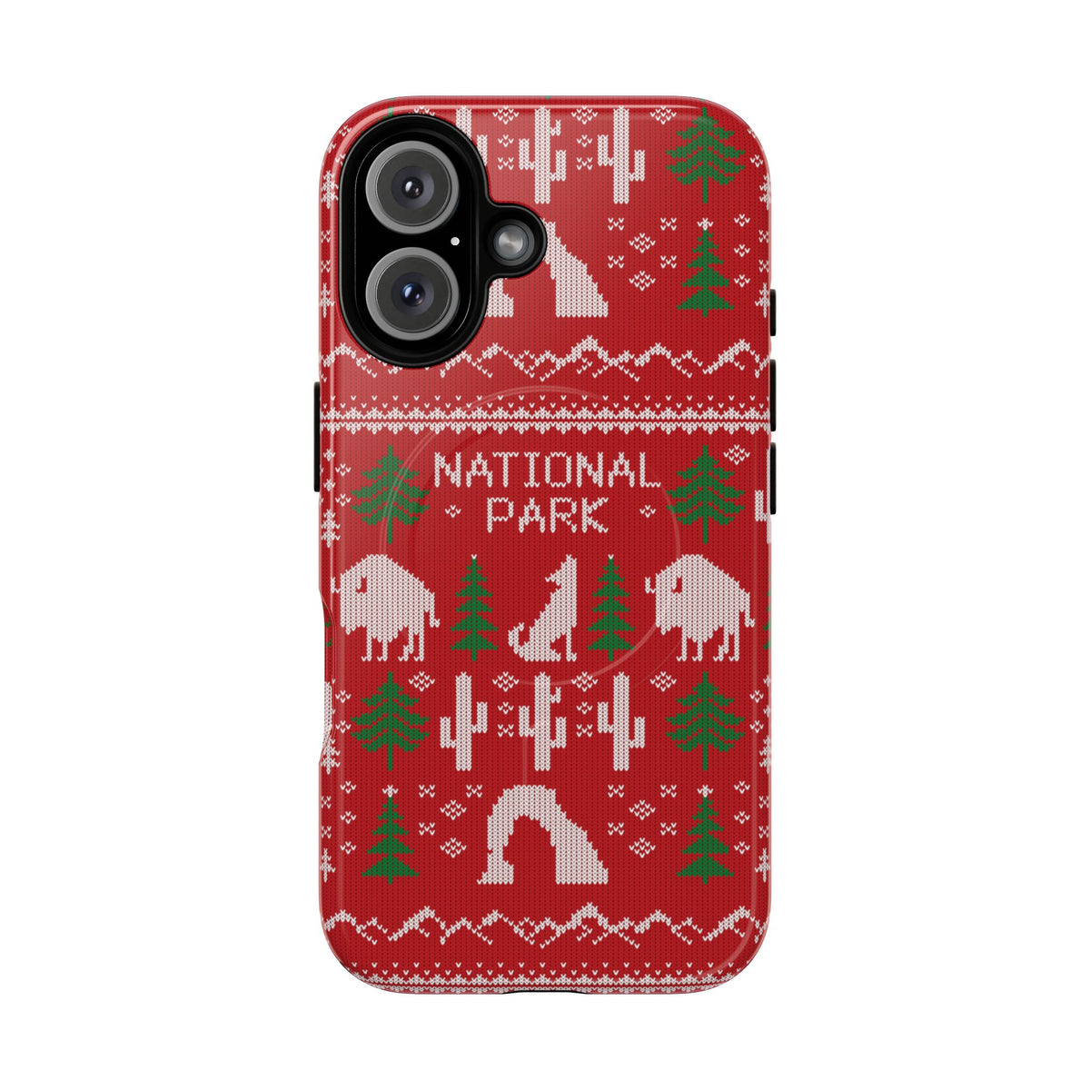 National Park iPhone Case with MagSafe - Fair Isle Pattern