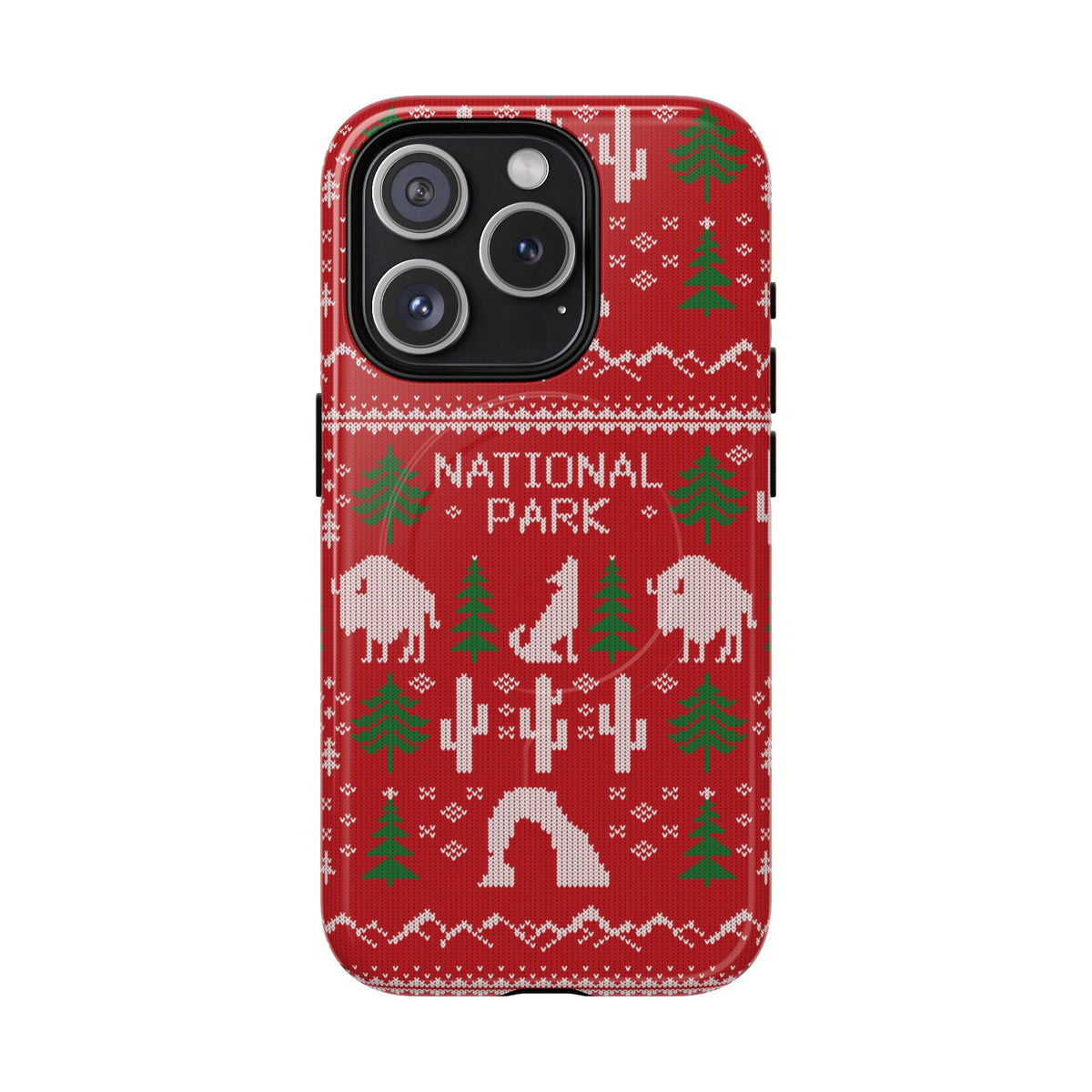 National Park iPhone Case with MagSafe - Fair Isle Pattern