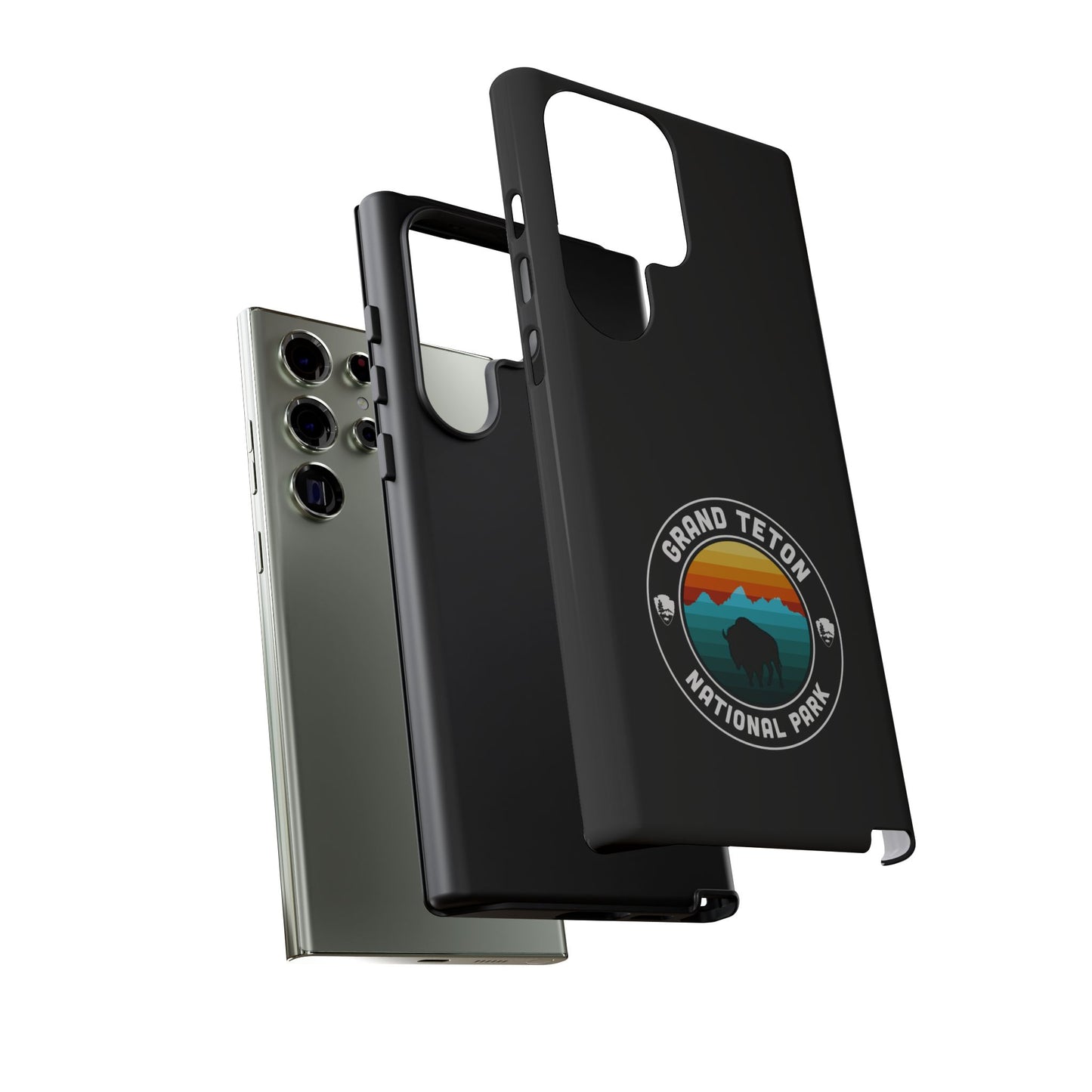 Grand Teton National Park Phone Case - Round Emblem Design