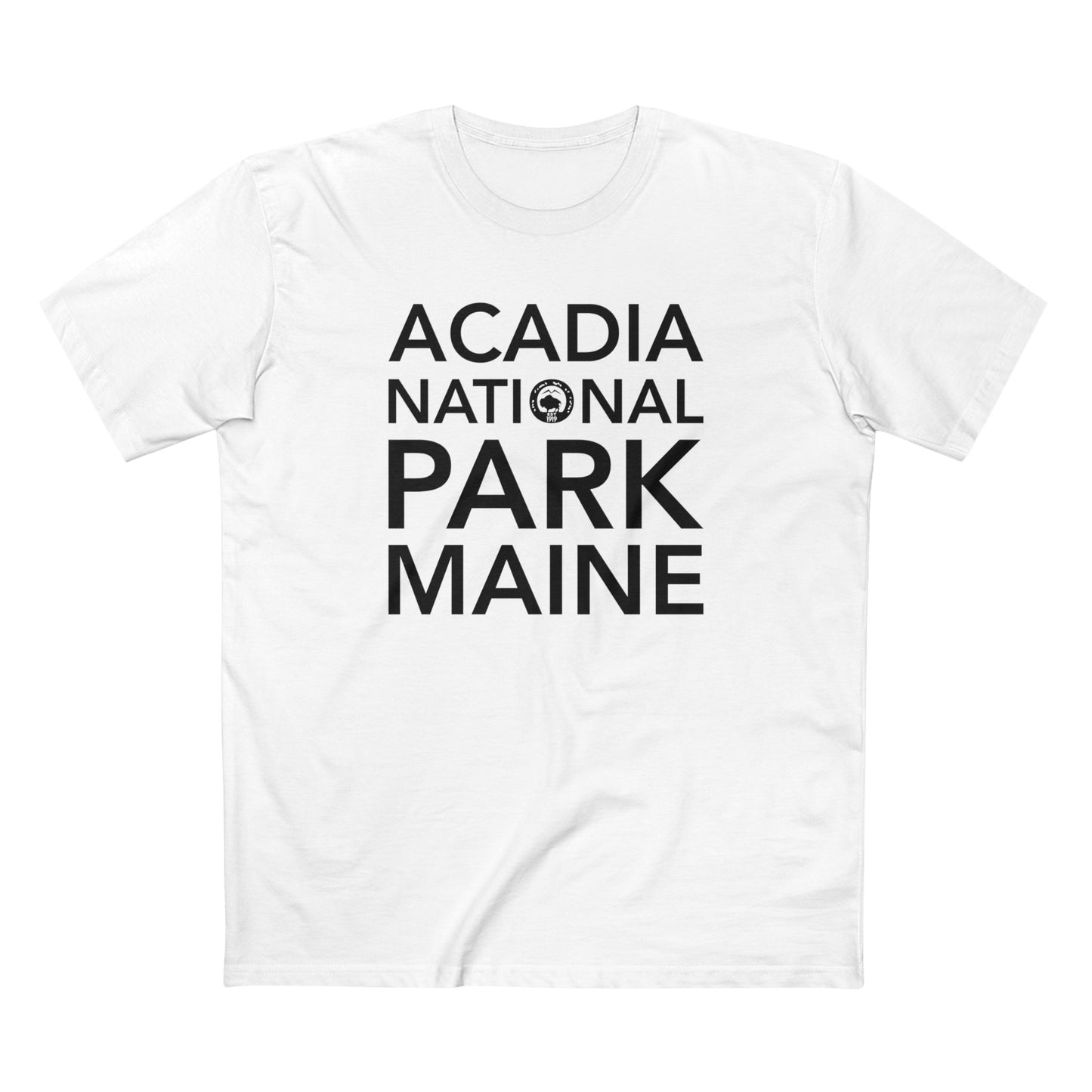 Acadia National Park T-Shirt Block Text