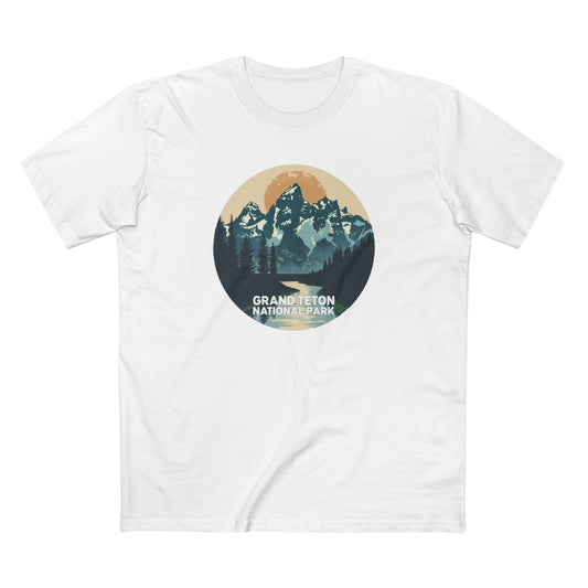 Grand Teton National Park T-Shirt - Mile High Canyon in White