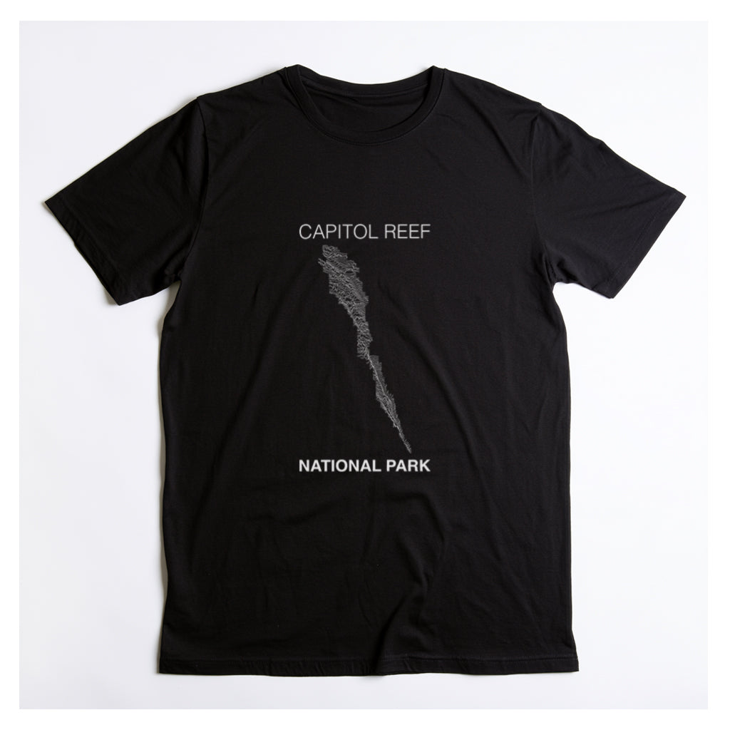 Capitol Reef National Park T-Shirt Lines in Black