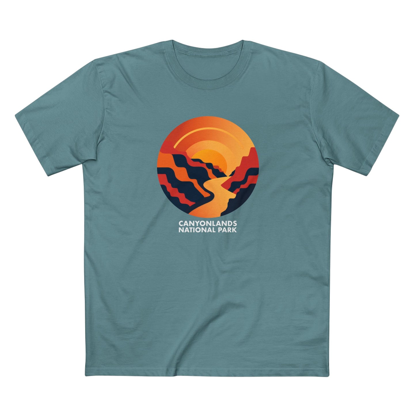 Canyonlands National Park T-Shirt - Vintage Design in Slate Blue