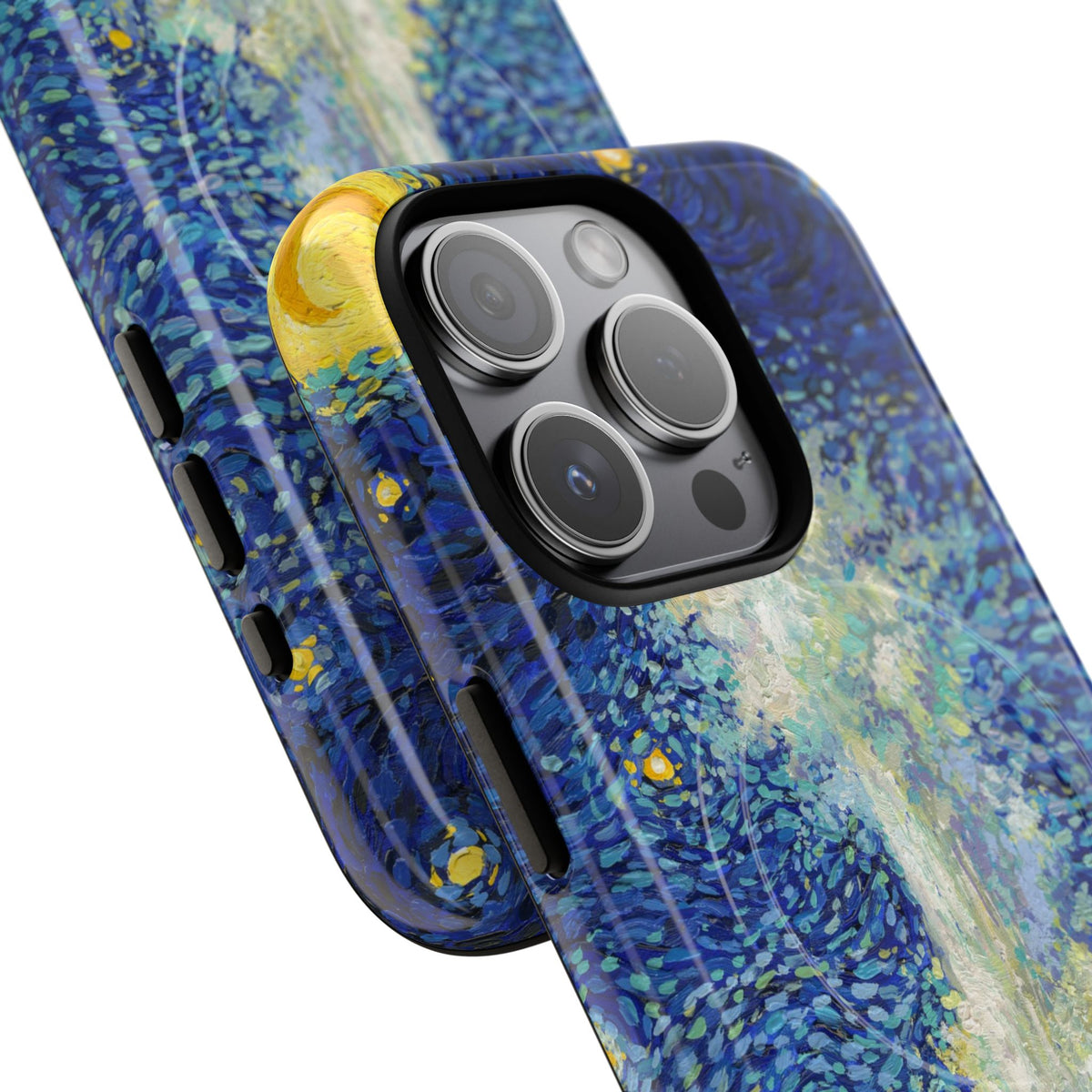 Yellowstone National Park iPhone Case with MagSafe - Old Faithful Starry Night