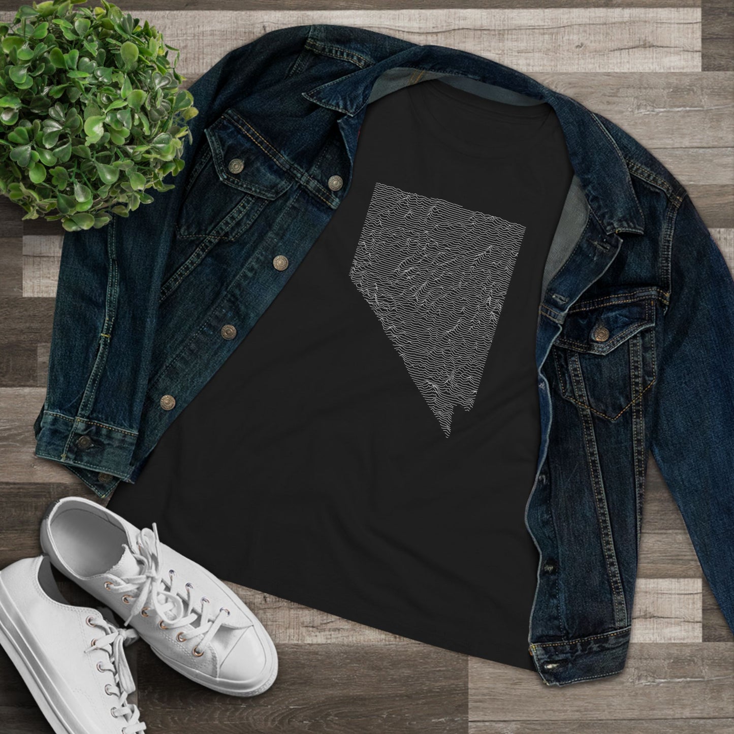 Nevada Women's T-Shirt - Topographical Lines
