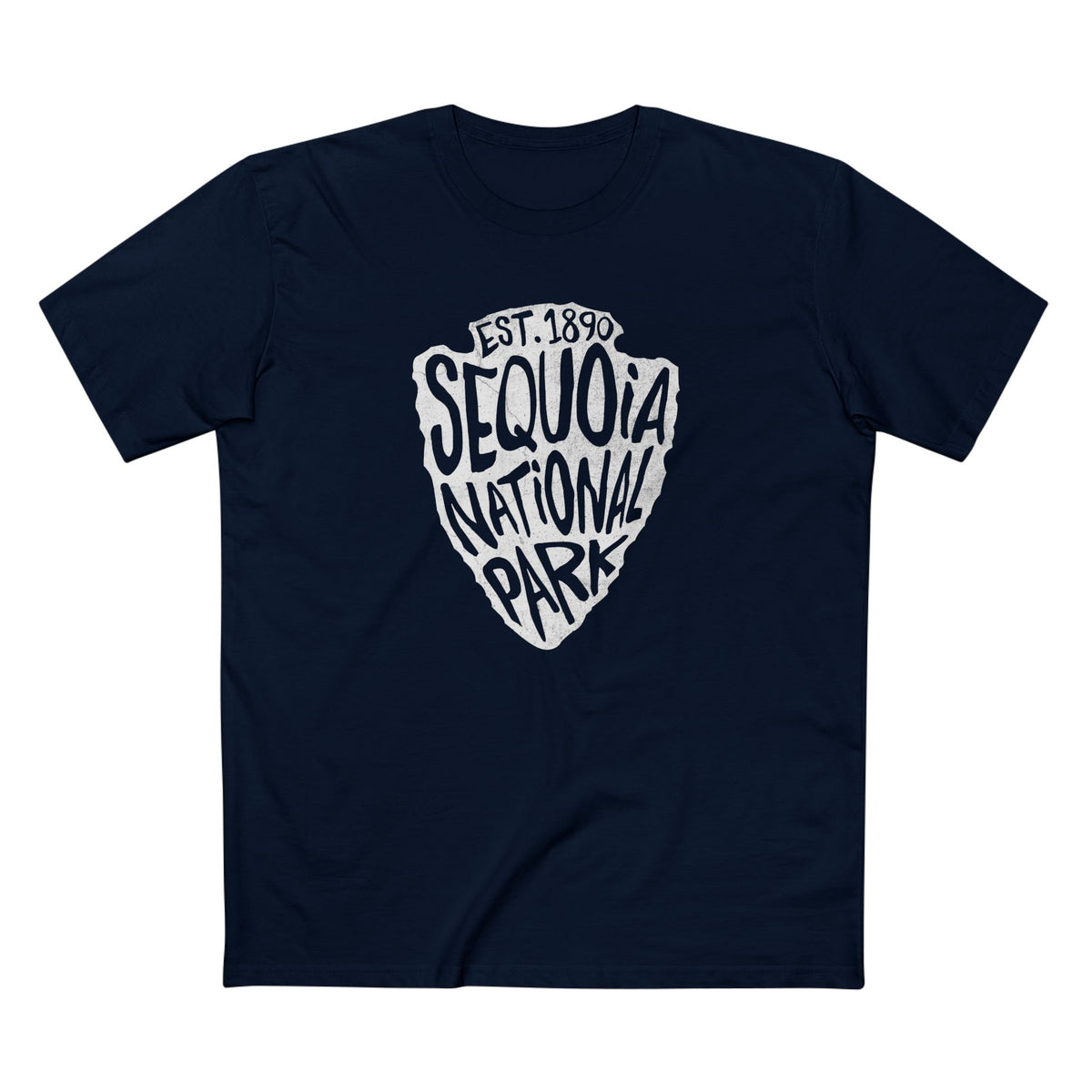 Sequoia National Park T-Shirt - Arrow Head Design in Navy