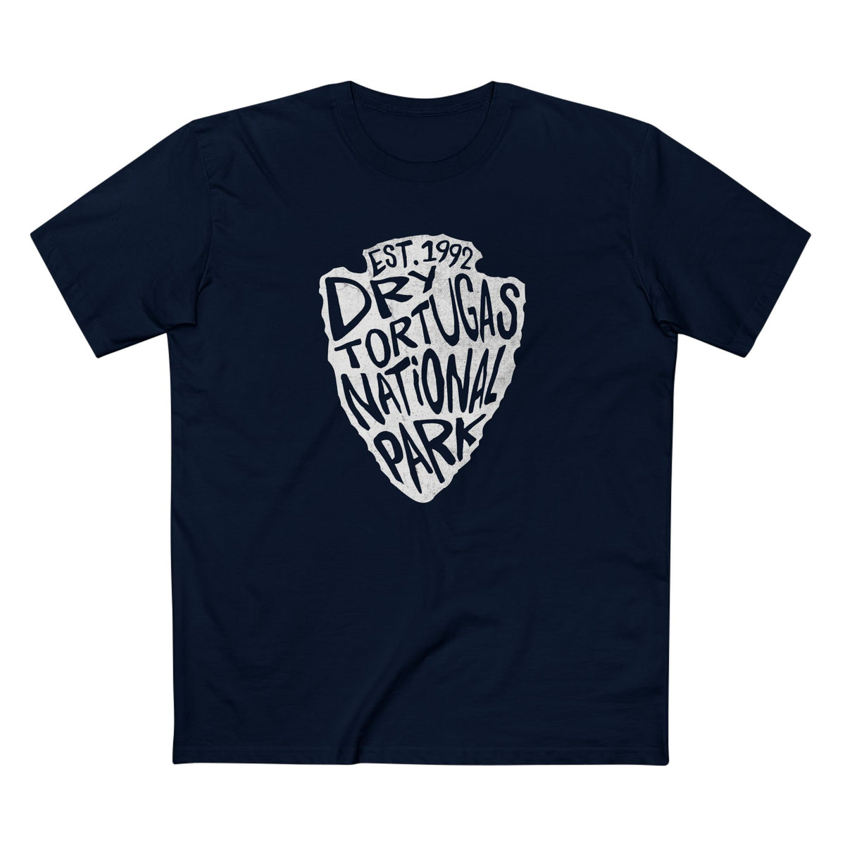 Dry Tortugas National Park T-Shirt - Arrowhead Design in Navy