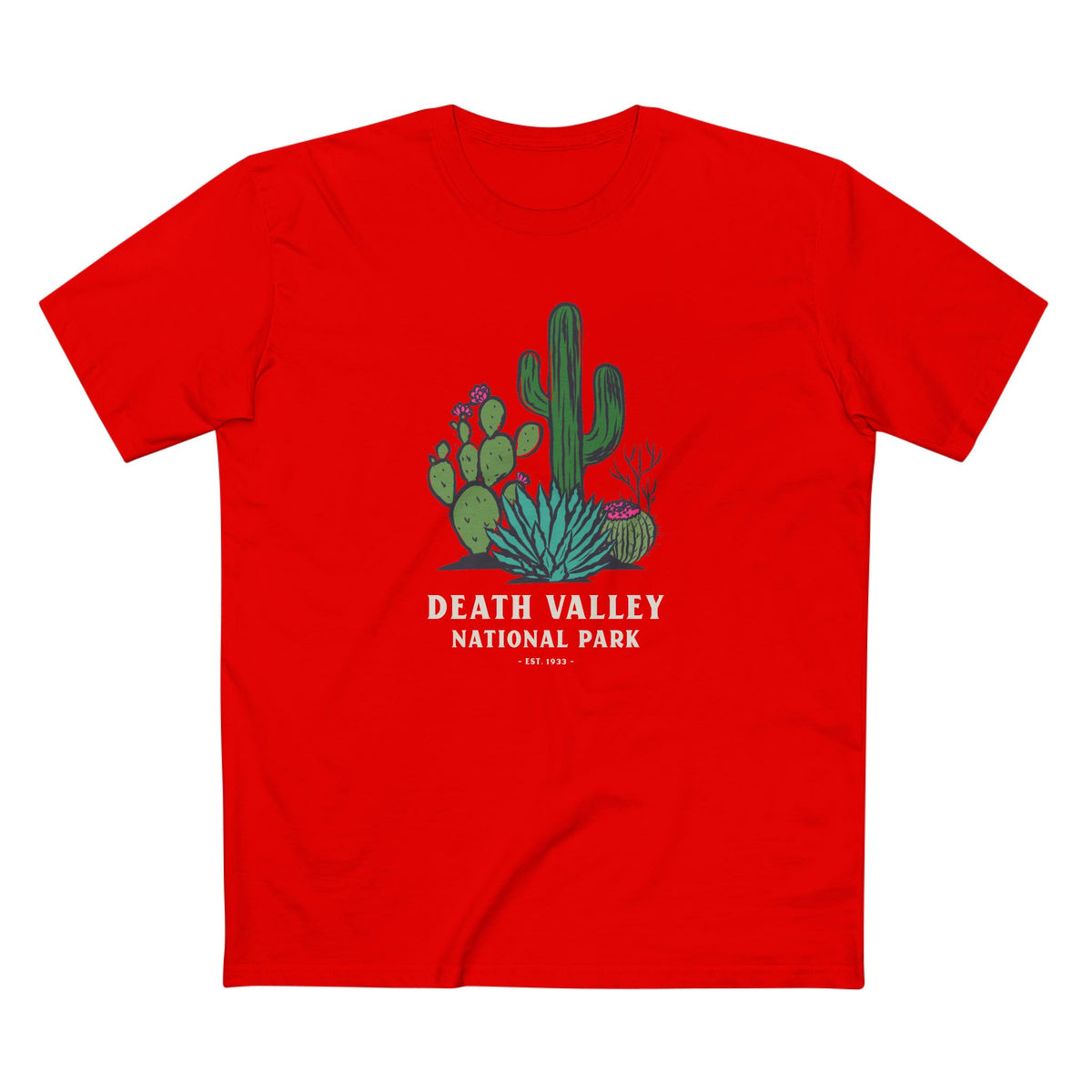 Death Valley National Park T-Shirt - Plants in Red