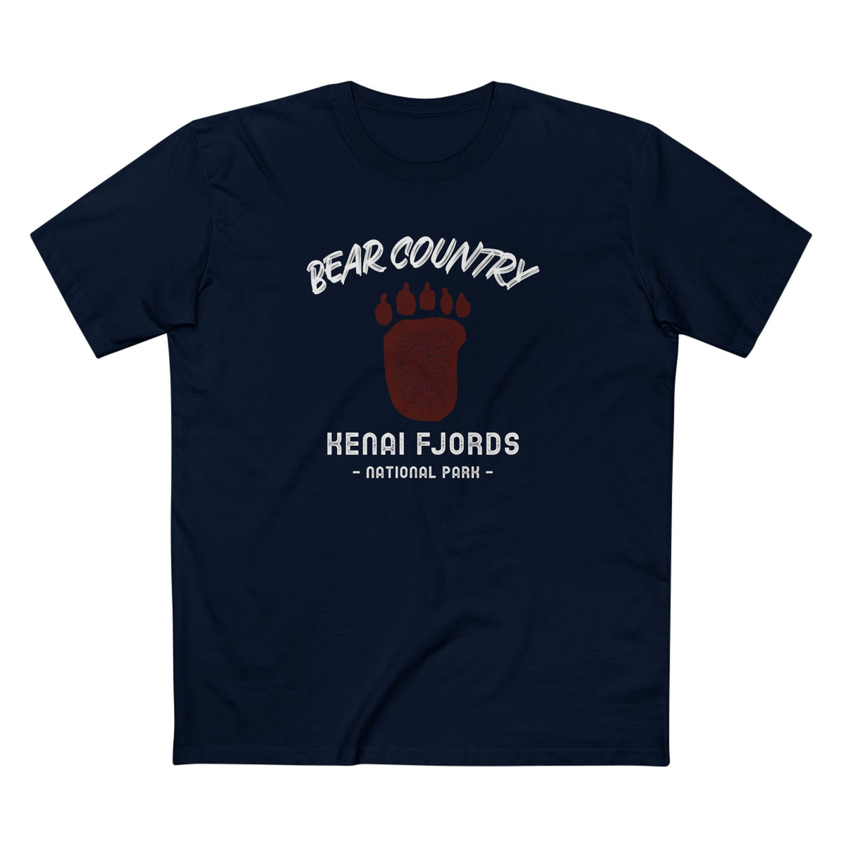Kenai Fjords National Park T-Shirt - Bear Country in Navy