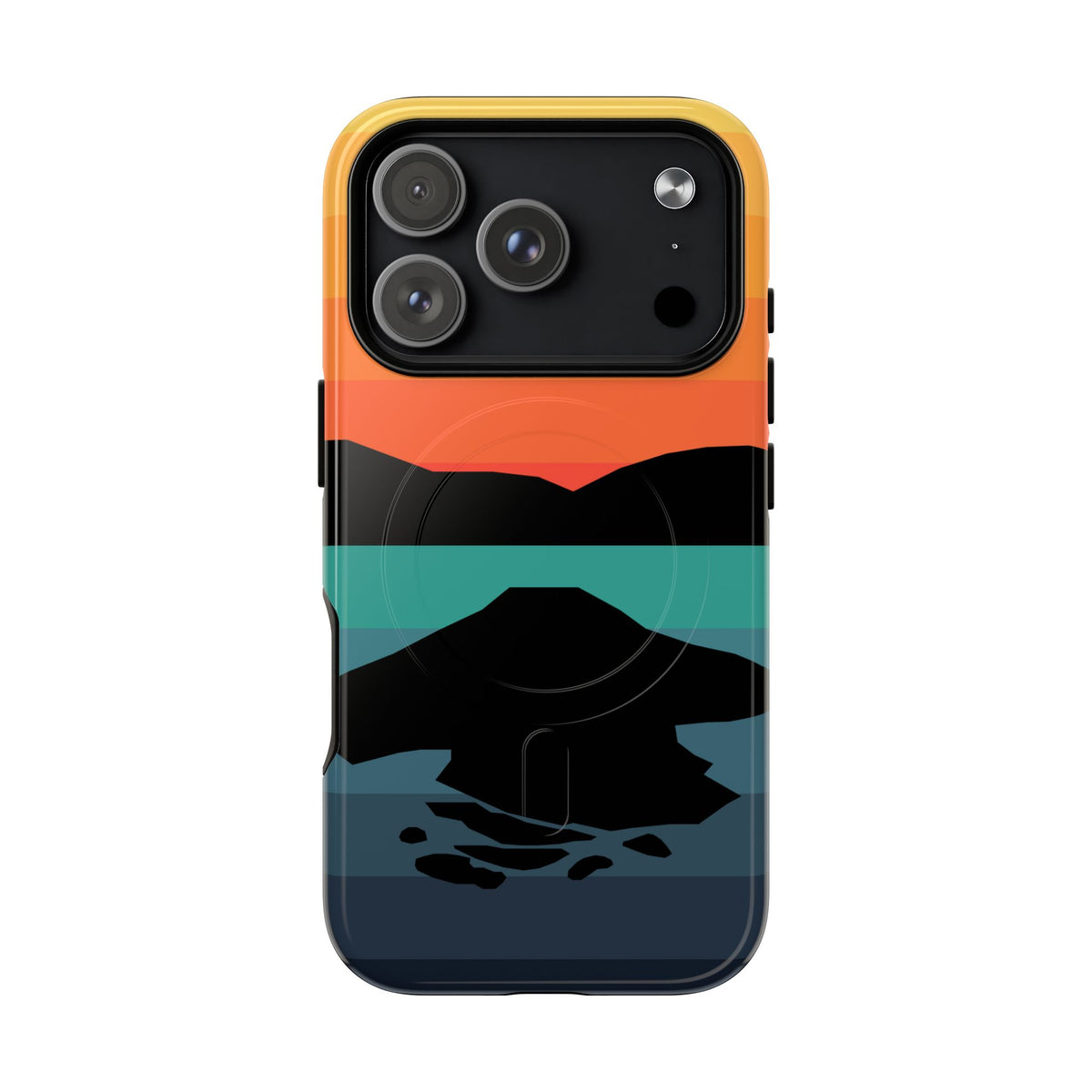Crater Lake National Park iPhone case with MagSafe featuring gradient artwork.