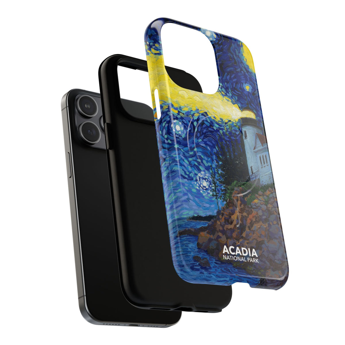 Acadia National Park iPhone Case with MagSafe - Starry Night Lighthouse