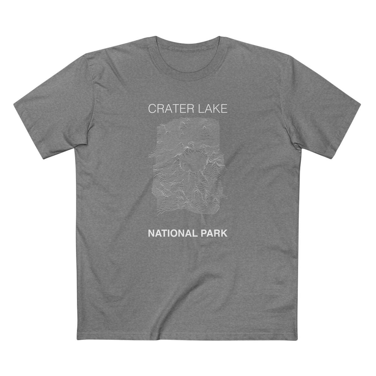 Crater Lake National Park T-Shirt Lines in Athletic Heather
