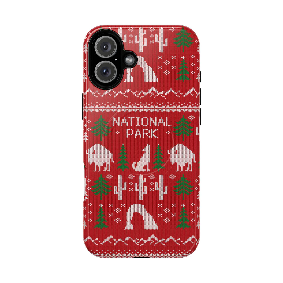 National Park iPhone Case with MagSafe - Fair Isle Pattern