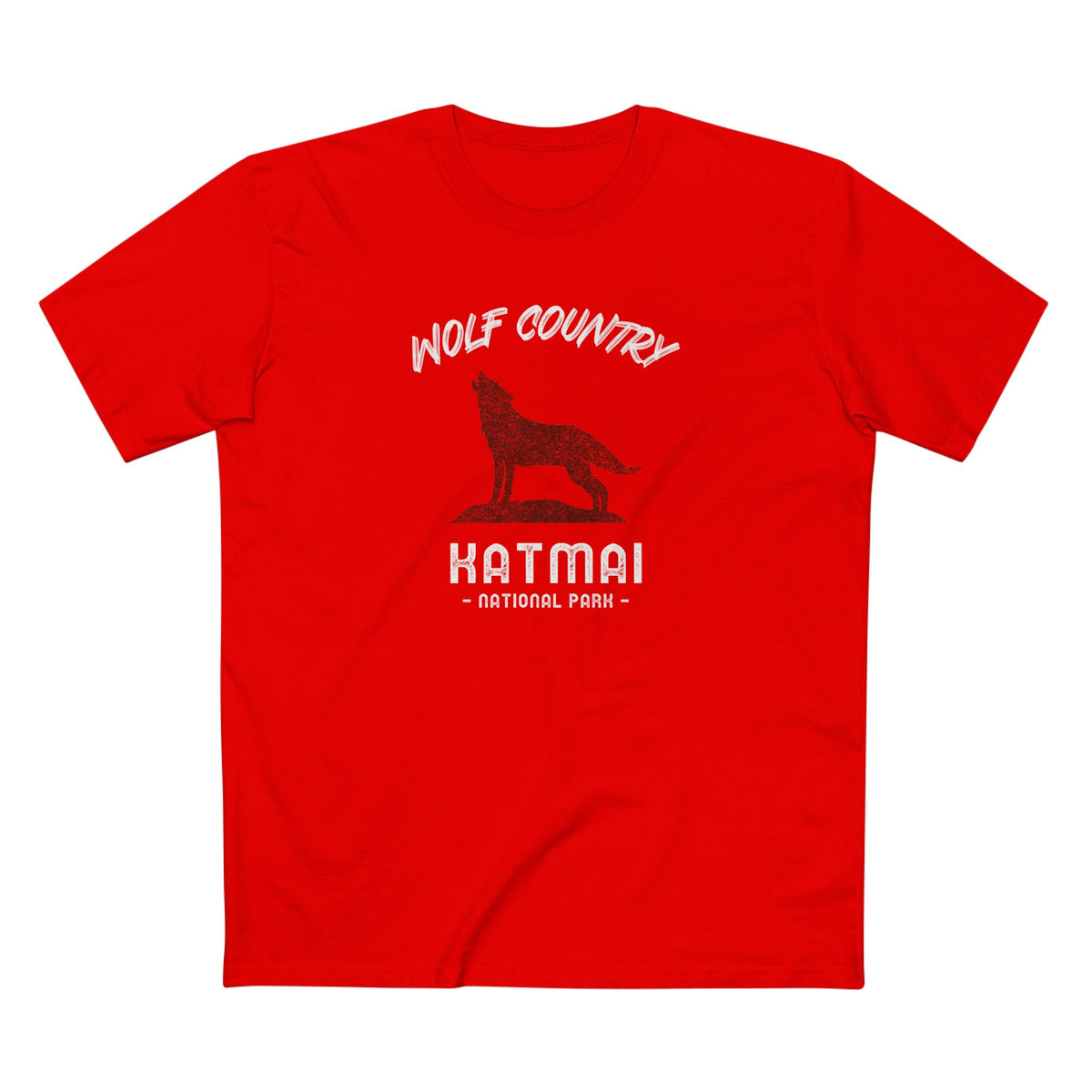 Katmai National Park T-Shirt - Wolf Country in Red