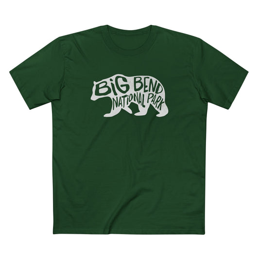 Big Bend National Park T-Shirt - Black Bear in Forest Green