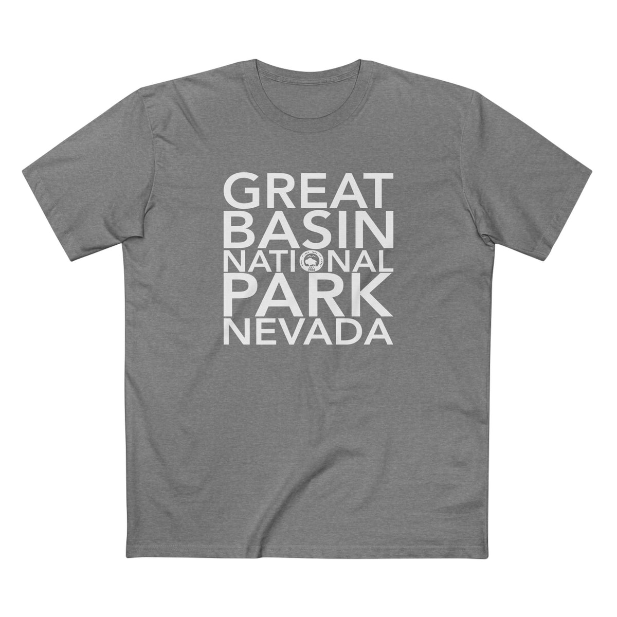 Great Basin National Park T-Shirt Block Text in Athletic Heather