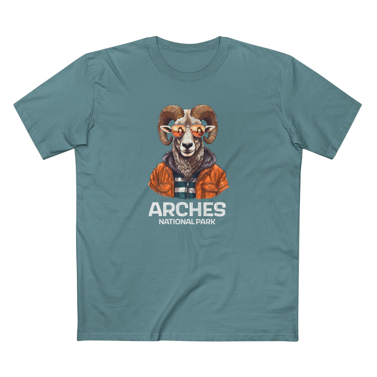 Arches National Park T-Shirt - Bighorn Sheep in Slate Blue